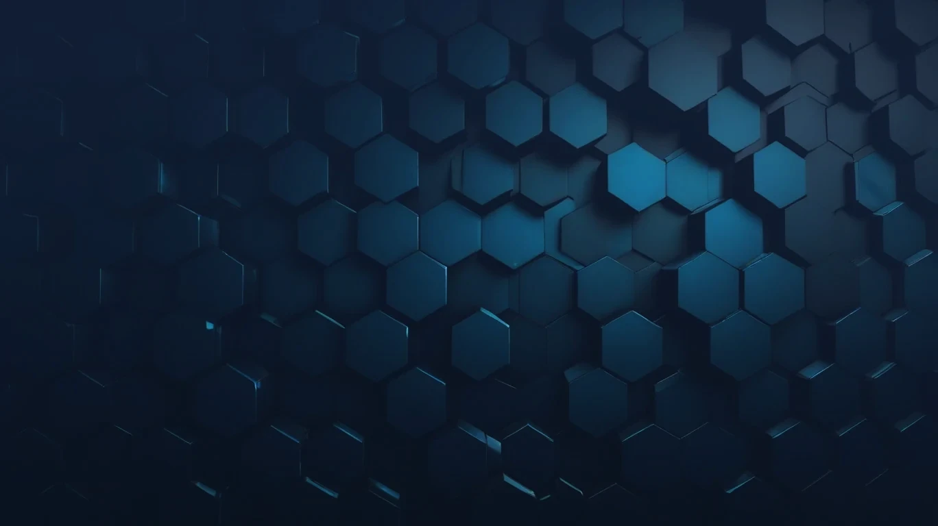 Abstraktes Bild mit Wabenstrukturen, das Modernität und Klarheit vermittelt. / Abstract image with honeycomb structures conveying modernity and clarity.
